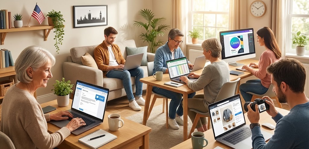 Easy Work-from-Home Jobs for USA and UK Residents with No Experience